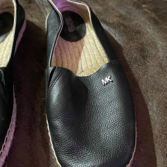 Michael Kors Black Leather Espadrille Flats Women’s Size 8.5M / 38.5M - Picture 3 of 12